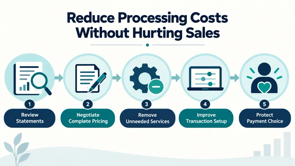 Five ways to reduce credit card processing costs without hurting sales or limiting payment choice